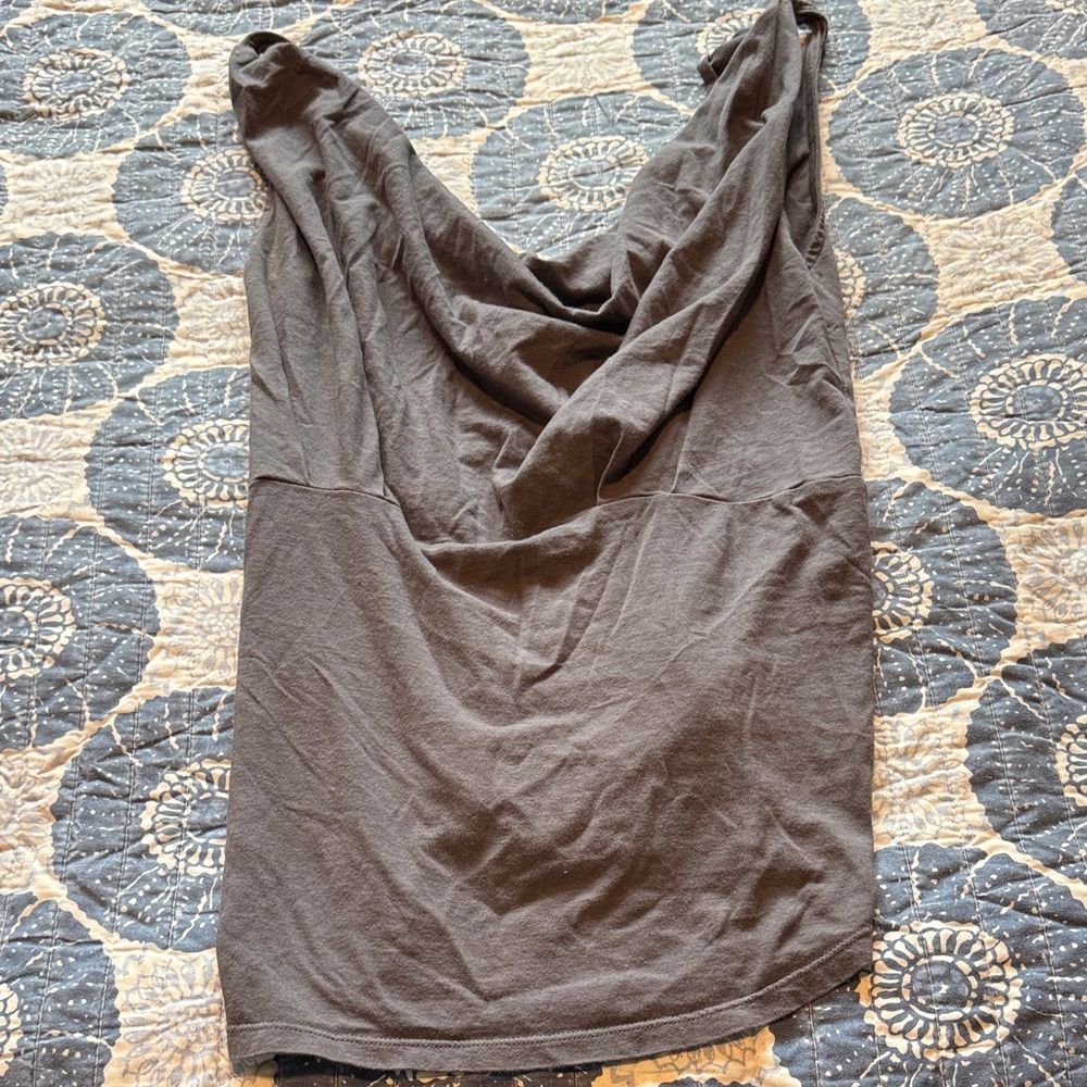Jack by BB Dakota Gray Draped Tank Top